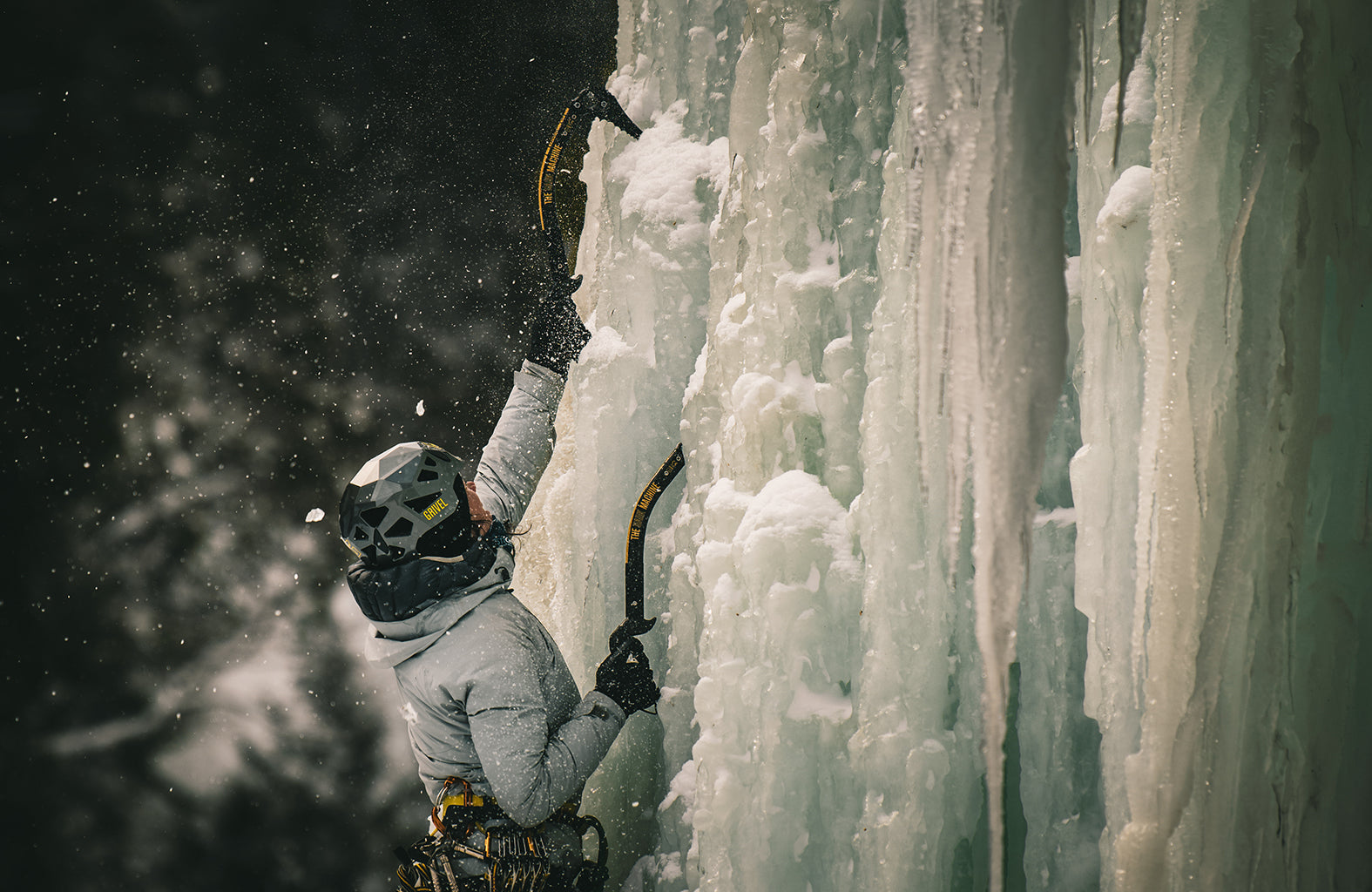 Stealth Lifestyle Image Ice Climbing Closeup - Grivel