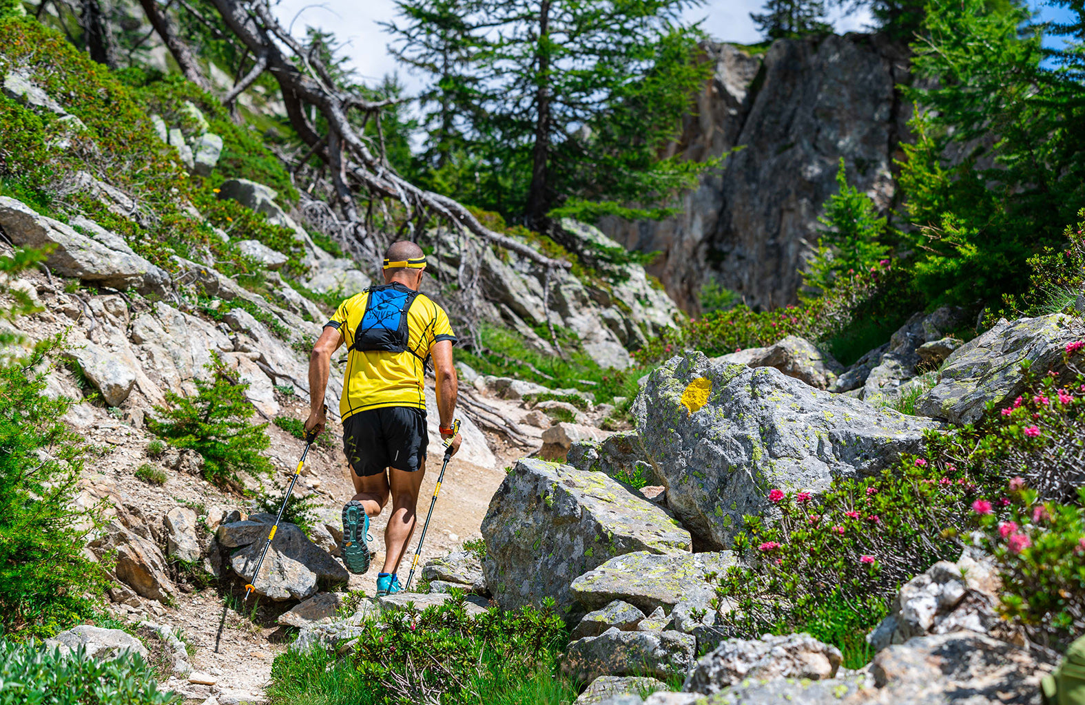 Trail Three Lifestyle Image Hiking Down - Grivel