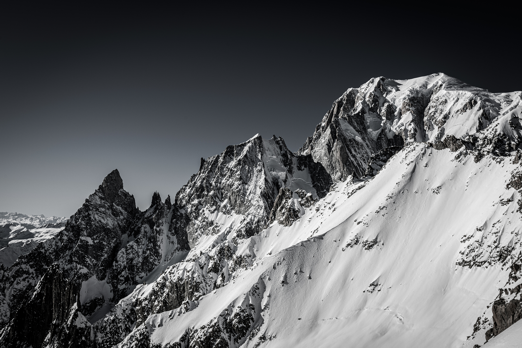 Aiguille Blanche de Peuterey during the Bianco Invisibile project