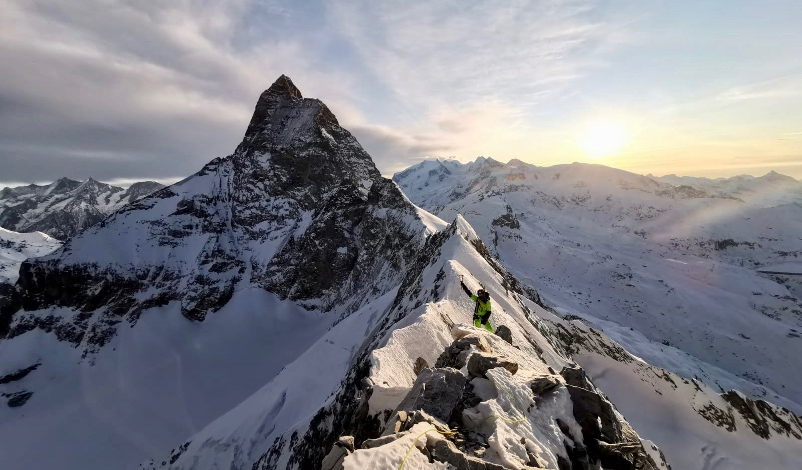 First winter traverse of the Furggen, Matterhorn, Grandes Murailles and ...