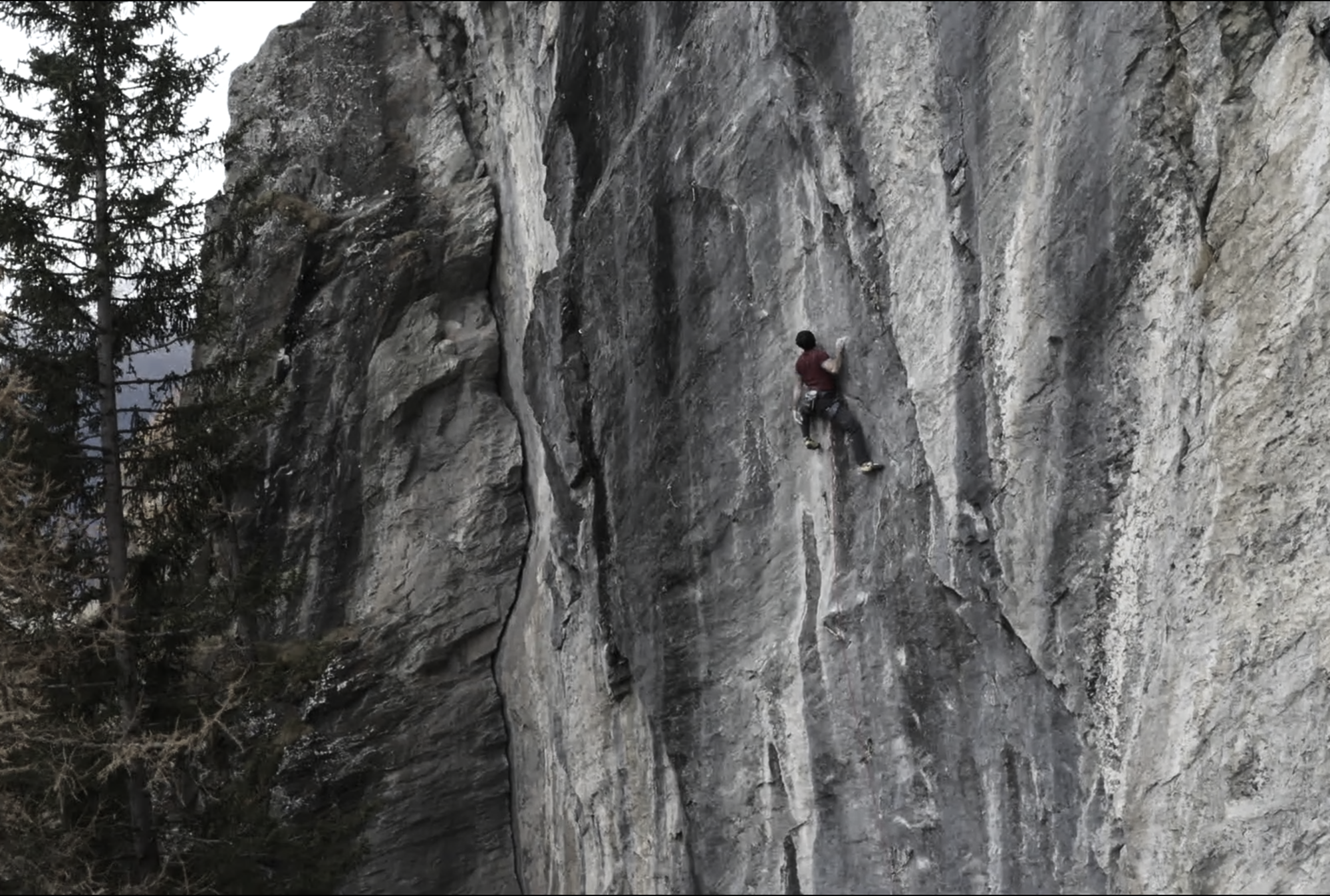 Marcello Bombardi climbing La Cura 9a in Ollomont, Italy.