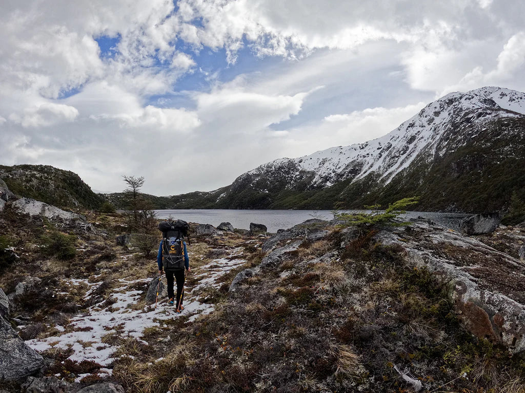 Remote Patagonia approach terrain leading toward Cerro Nora Oeste