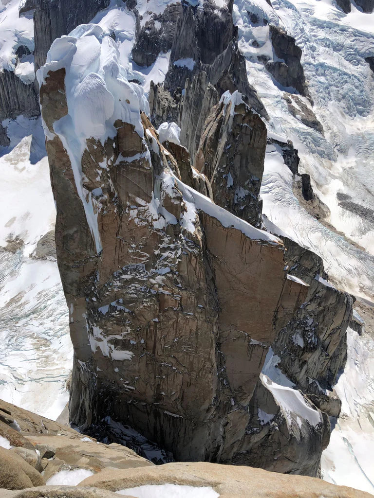Granite wall and glacier terrain on Cerro Torre