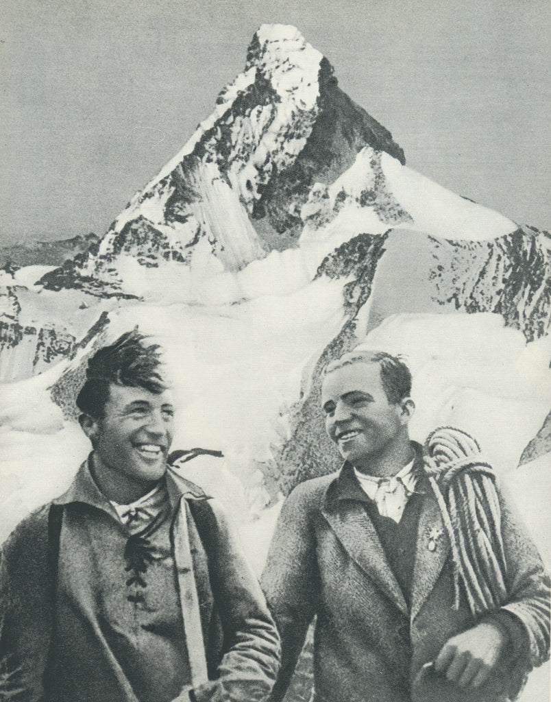 Mountaineers beneath the Matterhorn during the early era of alpinism