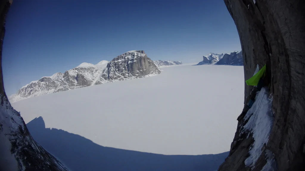 Arctic glacier landscape surrounding Sam Ford Fiord on Baffin Island