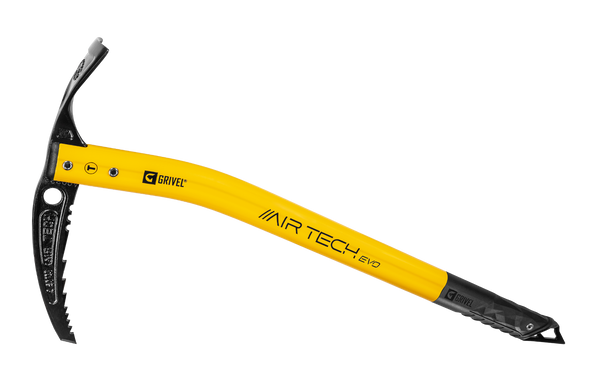 未使用 GRIVEL MONT BLANC AIR TECH アイゼン カーボン イエロー 黒 ソフトケース、取り扱い説明書付き グラベル GRIVEL AIR TECH EVO 雪地健行冰斧 - 附冰斧挽帶款-48cm