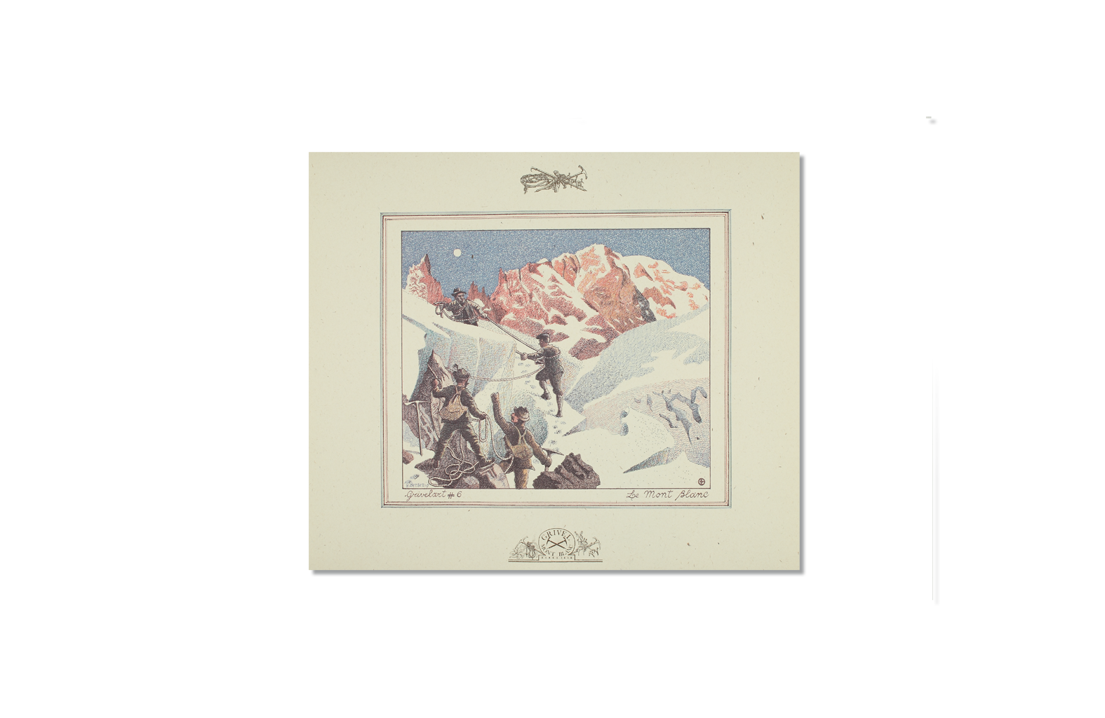 Grivel - Lithographic print: Mont Blanc