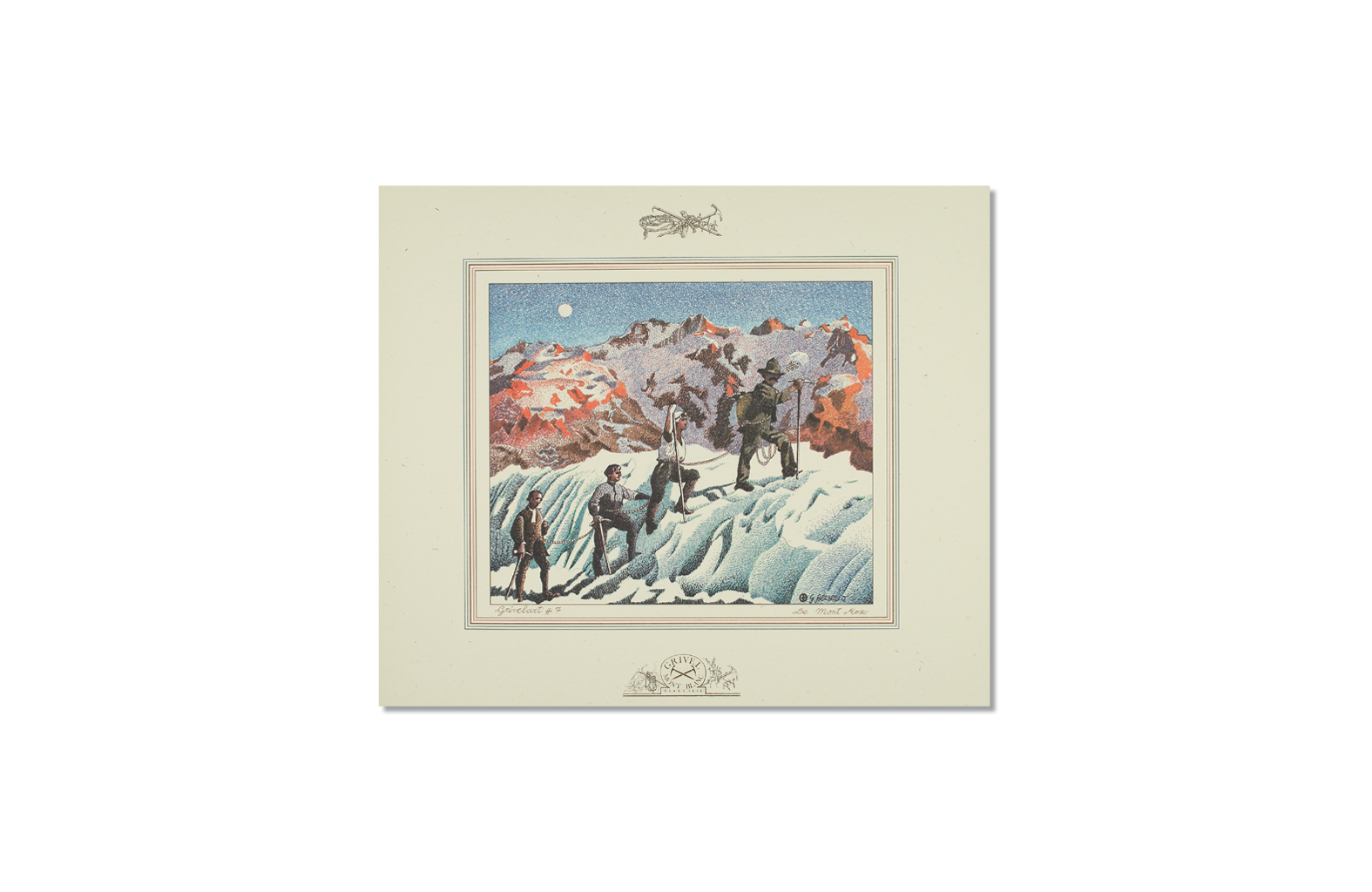 Grivel - Lithographic print: Monte Rosa